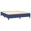 vidaXL Boxspring met matras en LED stof blauw 160x200 cm