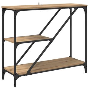 vidaXL Wandtafel Artisan Eiken 88,5 x 30 x 75 cm Bewerkt hout