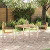 vidaXL Tuin eettafelset 3 pcs Bruin Massief Teakhout