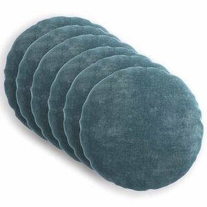 vidaXL Kussensloop 6 st HEERLEN Blauw &Oslash; 60 cm Chenille Stof