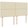 vidaXL Boxspring met matras stof cr&egrave;mekleurig 180x200 cm