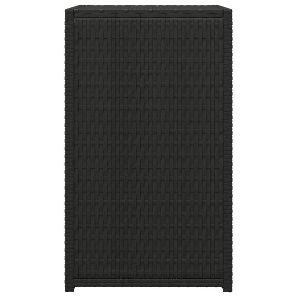 vidaXL Bijzettafel C-vormig 40x35x60 cm poly rattan zwart
