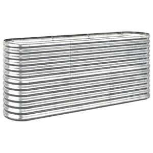 vidaXL Plantenbak 152x40x68 cm gegalvaniseerd staal zilverkleurig