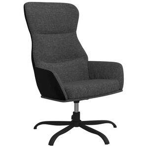 vidaXL Relaxstoel stof donkergrijs