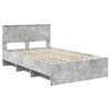 vidaXL Bedframe met hoofdeinde Beton Grijs 120 x 123 cm Bewerkt hout