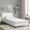 vidaXL Bedframe "Dover" kunstleer wit 100x200 cm