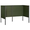 vidaXL Afvalcontainer scherm 167 x 85 x 113 cm Staal Olijfgroen