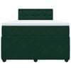 vidaXL Boxspring met matras fluweel donkergroen 120x200 cm