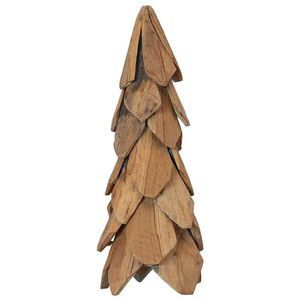 vidaXL Kerstboom met standaard Bruin 51 cm Massief teakhout