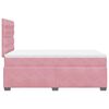 vidaXL Boxspring met matras fluweel roze 120x190 cm