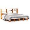 vidaXL Bed met boekenkast zonder matras hout wasbruin 180x200 cm
