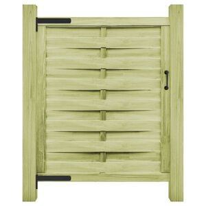 vidaXL Poort 100x125 cm groen ge&iuml;mpregneerd grenenhout
