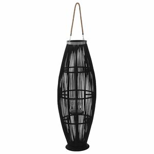 vidaXL Lantaarnhouder hangend 95 cm bamboe zwart