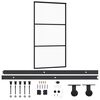 vidaXL Schuifdeur met beslag 102x205 cm aluminium en ESG-glas