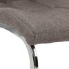 vidaXL Eetkamerstoelen 6 st stof taupe