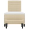 vidaXL Boxspringbed met matras met hoofdeinde Cr&egrave;me 80 x 200 cm Stof