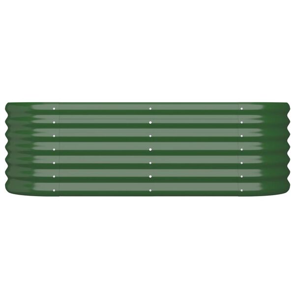 vidaXL Plantenbak 114x40x36 cm gegalvaniseerd staal groen