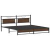 vidaXL Bedframe zonder matras metaal bruin eikenkleur 193x201 cm