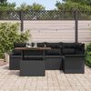 vidaXL Tuin Sofa Set met kussen 6 pcs Zwart