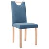 vidaXL Eetkamerstoelen 4 st stof blauw