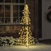 vidaXL Kerstboom met 240 LED Warmwit 180 cm PET