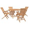 vidaXL Tuinset 5 st Bruin Massief Teakhout