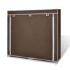 vidaXL Schoenenkast met hoes 115x28x110 stof bruin