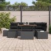 vidaXL Tuin Sofa Set met opslag 7 pcs Zwart Poly riet