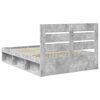 vidaXL Bedframe met hoofdeinde Beton 140 x 190 cm Massief grenenhout