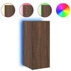 vidaXL Tv-wandmeubel met LED-verlichting 30,5x35x70 cm bruineikenkleur