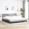 vidaXL Bedframe zonder matras "Hanko" stof lichtgrijs 200x200 cm
