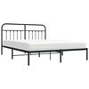 vidaXL Bedframe met hoofdbord metaal zwart 180x200 cm