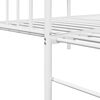 vidaXL Bedframe voor een daybed met hoofdeinde Wit 80 x 200 cm Staal