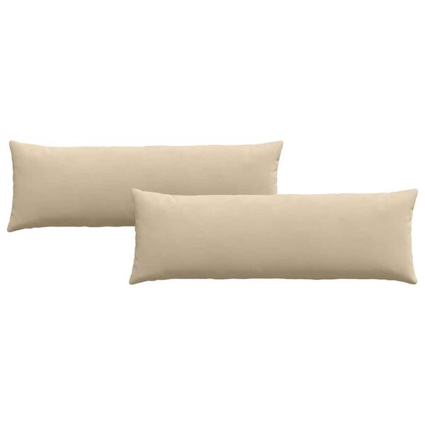 vidaXL Sofa Kussens 2 stuks Crème 120 x 40 cm Stof