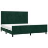 vidaXL Bedframe zonder matras 160x200 cm fluweel donkergroen