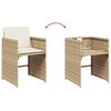 vidaXL 17-delige Tuinset met kussens poly rattan beige