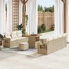 vidaXL Tuin Sofa Set met kussen 10 pcs beige en cr&egrave;mekleurig