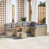 vidaXL Tuin Sofa Set met kussen met opslag 12 pcs Beige en Licht Grijs