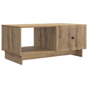 vidaXL Salontafel Artisanaal eiken 90 x 50 x 40 cm Bewerkt hout