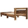 vidaXL Bedframe Oud hout 75 x 190 cm Bewerkt hout