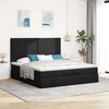 vidaXL Ottoman bed met matras en LED's 160x200cm stof zwart