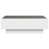 vidaXL Salontafel met LED 90x50x30 cm bewerkt hout wit