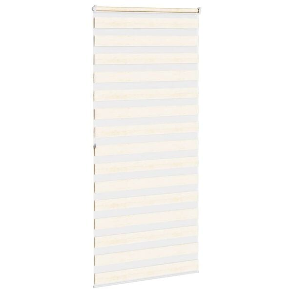 vidaXL Zebra rolgordijn 110x200 cm stofbreedte 105,9 cm marmerbeige