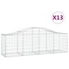 vidaXL Schanskorven 13 st gewelfd 200x50x60/80 cm gegalvaniseerd ijzer