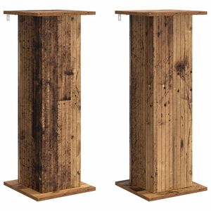 vidaXL Plantenstandaard 2 st Oud hout 30,5 x 30 x 80,5 cm Bewerkt hout