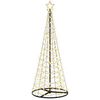 vidaXL LED-kerstboom spiraal met voet EKENAS 180 cm 220 LED's Warmwit