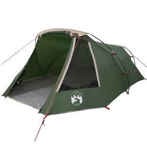 vidaXL Tunneltent met dak met opslag Groen en Wit 328 x 228 x 115 cm