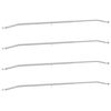 vidaXL Zeildoekbevestiging voor aanhangwagens 4 st zilver 136-218 cm