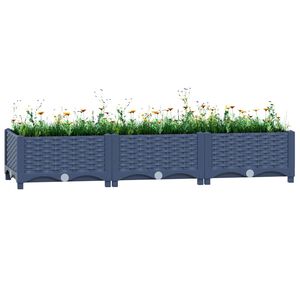 vidaXL Plantenbak verhoogd 120x40x23 cm polypropyleen
