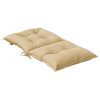 vidaXL Stoelkussens 6 st lage rug 100x50x7 cm stof gem&ecirc;leerd beige